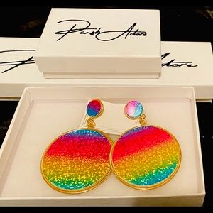Woman PARISH ADORE Luxury earrings circle Multicolor